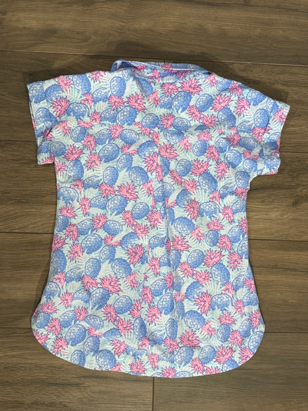 Vineyard‎ Vines Pineapple Print Preppy Summer Blouse Women's Size 00 - Picture 9 of 15